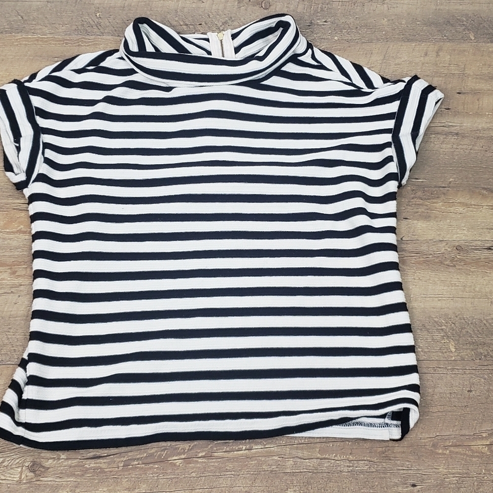Anthropologie striped cuff sleeve top - Picture 4 of 6